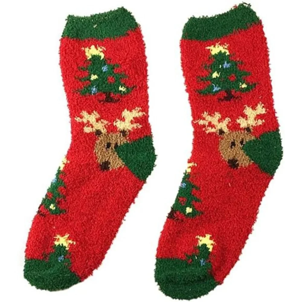 6 Pairs Women's Socks with Plus Size And Anti-Slip Bottom